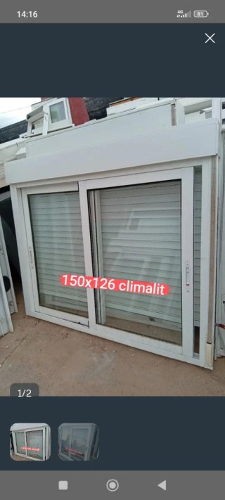 Ventana aluminio 204x128 alto Climalit