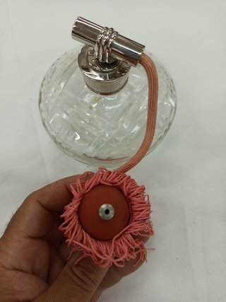 Perfumador Vintage Cristal y Metal