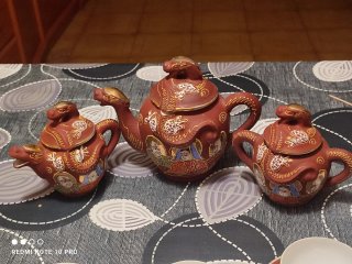 Juego de té chino dragón