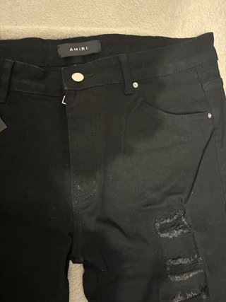 Pantalones Amiri Negros con Serpiente