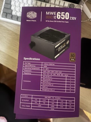 Fuente Alimentación Cooler Master MWE 650W 80+ V2