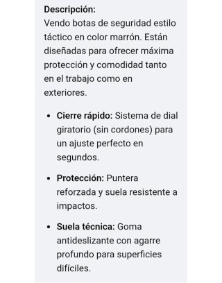 Botas de seguridad talla 47
