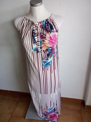 Vestido largo estampado floral