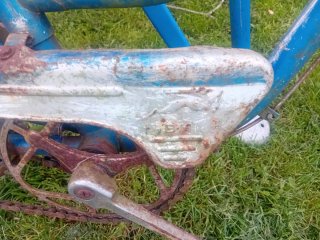 Bicicleta antigua azul