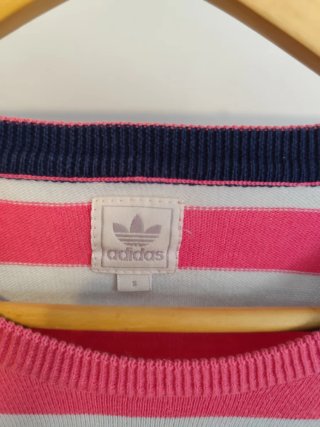 Jersey Adidas rayas rosa y blanco