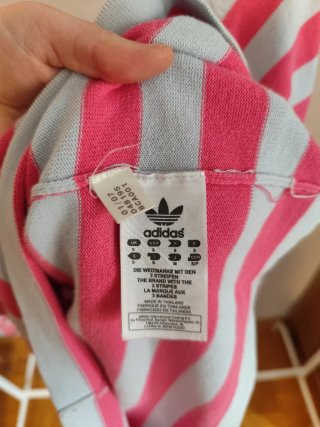 Jersey Adidas rayas rosa y blanco