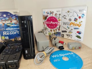 Consola Nintendo Wii negra completa