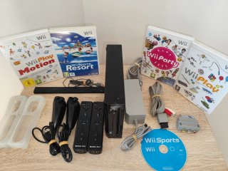 Consola Nintendo Wii negra completa