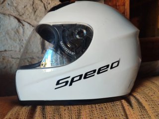 Casco de moto blanco Speed