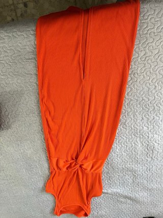 Vestido naranja con nudo talla única