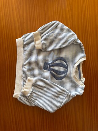 Jersey bebé 6-9 meses rayas y globo