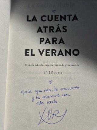Firmado! Libro"La cuenta atrás para el verano".