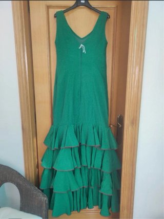 Vestido Flamenca Verde Volantes