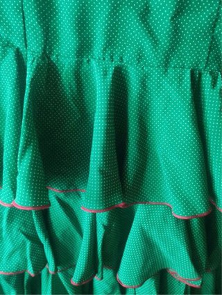 Vestido Flamenca Verde Volantes