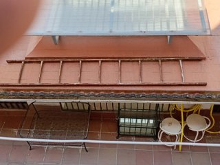 Escalera de hierro antigua
