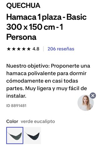Hamaca Verde Decathlon
