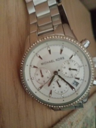 Reloj Michael Kors Mujer Plata y Blanco