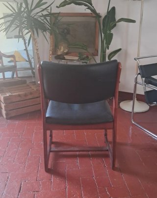 2 Sedie in legno con rivestimento