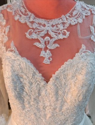 Vestido de Novia Blanco Encaje y Pedrería
