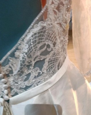 Vestido de Novia Blanco Encaje y Pedrería