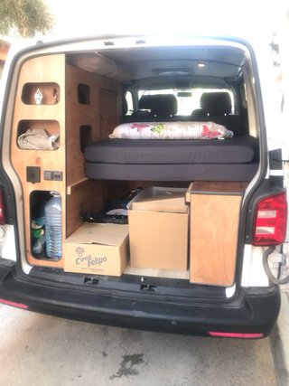 Mueble Camper Furgoneta Madera. Wolksvaguen T6