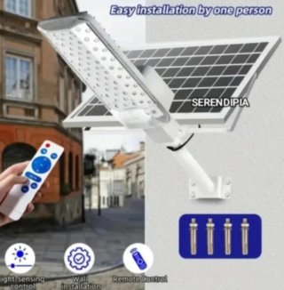 2 FAROLAS SOLARES LED CON LENTE CURVA.