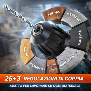 Trapano avvitatore a percussione Mukins 48V