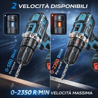 Trapano avvitatore a percussione Mukins 48V