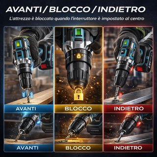 Trapano avvitatore a percussione Mukins 48V