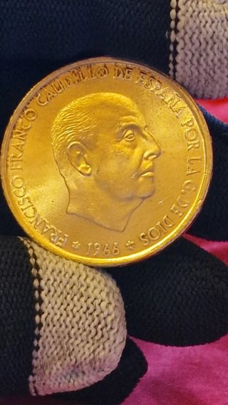 100 Pesetas Franco Plata 1966 Estrella 69