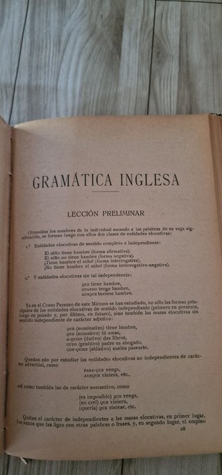 Libro Antiguo Gramatica Inglesa Eduardo Benot 1929