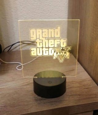 Lámpara Logo GTA V Metacrilato