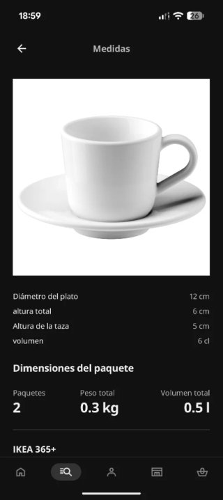 Set 2 Tazas Espresso Ikea Porcelana