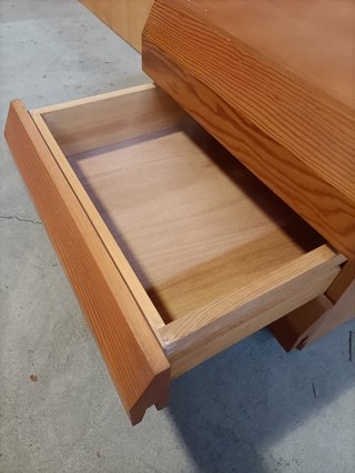 Cabecero y Mesitas de Noche de Madera chapada