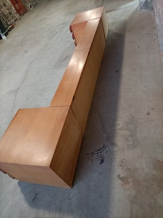 Cabecero y Mesitas de Noche de Madera chapada