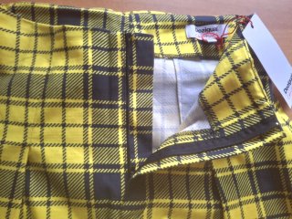 Pantalón Desigual cuadros amarillo y negro