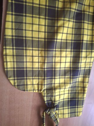 Pantalón Desigual cuadros amarillo y negro