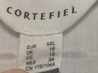 Vestido blanco con bordados Cortefiel XXL