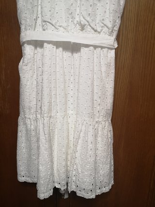 Vestido blanco con bordados Cortefiel XXL