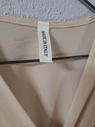 Blusa Beige Viscosa Made in Italy