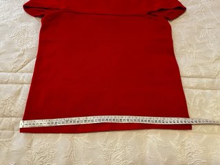 Top Zara Rojo Cuello Cuadrado Manga Corta