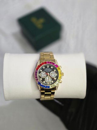 Reloj  Hombre Oro Multicolor