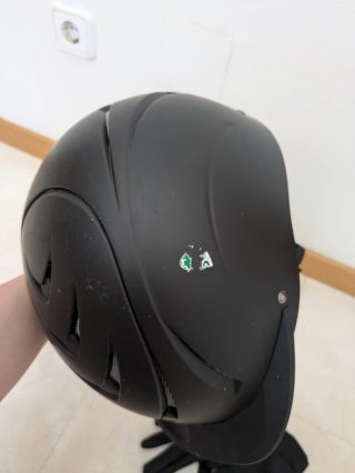 Casco y Guantes Equitación Negro