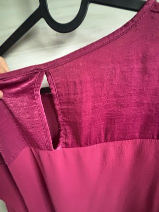 Camisa mujer granate manga larga