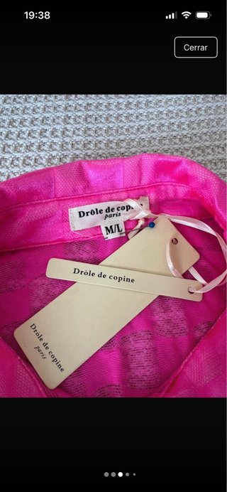 Blusa Drole de Copine Fucsia Cuadros