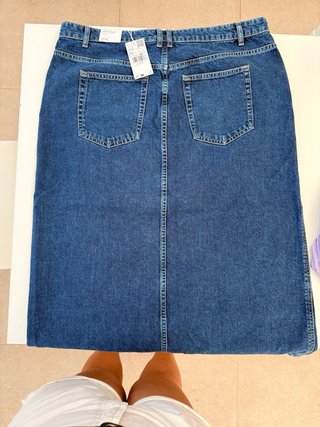 Falda vaquera larga talla XXL