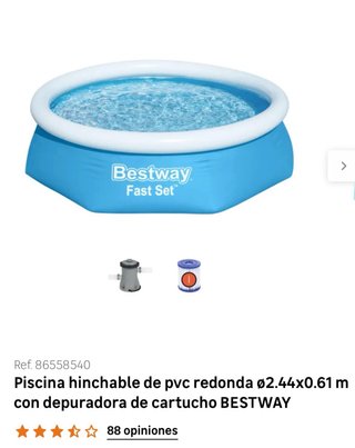 Piscina Hinchable Bestway Ø2.44x0.61m