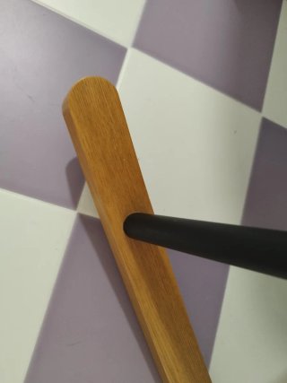 Mecedora-butaca Nórdica tela gris y madera Quax