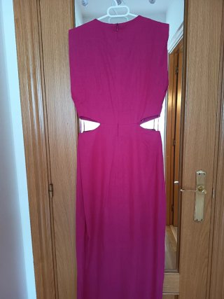 Vestido Zara Lino Cortado Talla S