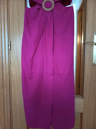 Vestido Zara Lino Cortado Talla S